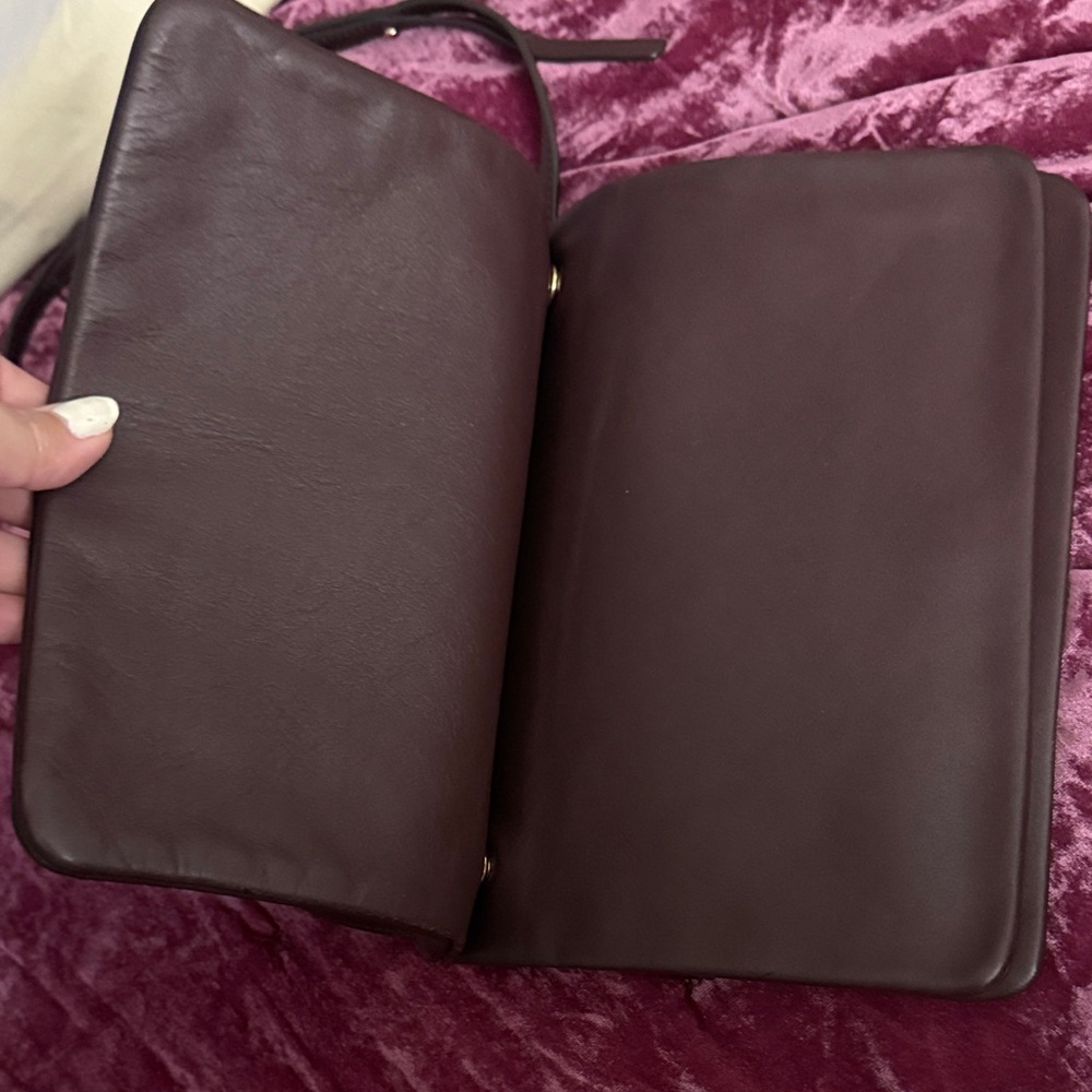 TrioFlap Crossbody Bag in Deep Plum - Picture 9 of 15